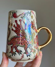 Load image into Gallery viewer, Medieval Dragon and Queen Mug #1
