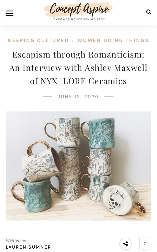 Ashley Maxwell Nyx and Lore Artist Ceramics Pottery Connecticut