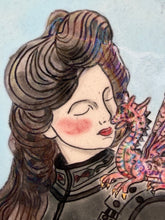 Load image into Gallery viewer, Knight and her Dragon Wall Hanging