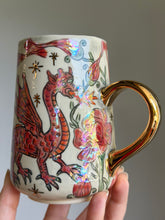 Load image into Gallery viewer, Medieval Dragon and Queen Mug #2

