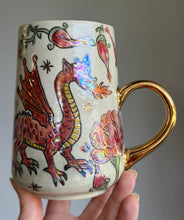 Load image into Gallery viewer, Medieval Dragon and Queen Mug #3
