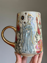 Load image into Gallery viewer, Medieval Dragon and Queen Mug #1
