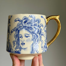 Load image into Gallery viewer, PREORDER: Medusa Mug with Gold Handle
