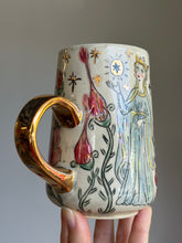 Load image into Gallery viewer, Medieval Dragon and Queen Mug #1
