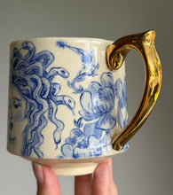 Load image into Gallery viewer, PREORDER: Medusa Mug with Gold Handle
