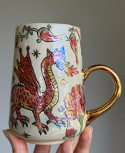 Load image into Gallery viewer, Medieval Dragon and Queen Mug #3

