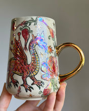 Load image into Gallery viewer, Medieval Dragon and Queen Mug #1
