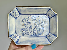 Load image into Gallery viewer, Putti riding sea dragon catchall dish 20
