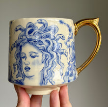 Load image into Gallery viewer, PREORDER: Medusa Mug with Gold Handle
