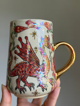 Load image into Gallery viewer, Medieval Dragon and Queen Mug #2

