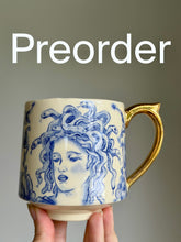 Load image into Gallery viewer, PREORDER: Medusa Mug with Gold Handle
