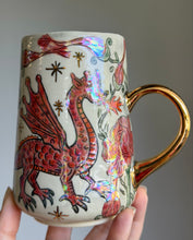 Load image into Gallery viewer, Medieval Dragon and Queen Mug #2
